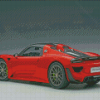 Red Porsche 918 Diamond Painting