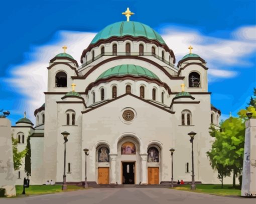 Saint Sava Temple Belgrade Serbia Diamond Painting