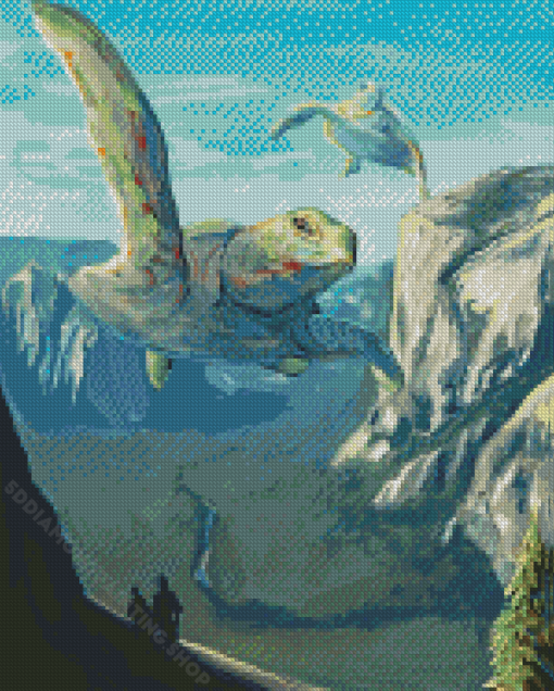 Turtles Surrealist Landscape Diamond Painting