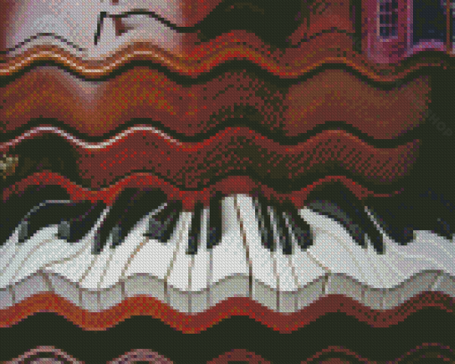 Vintage Abstract Piano Diamond Painting