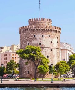 White Tower Of Thessaloniki Diamond Painting