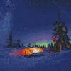 Winter Camping At Night Diamond Painting