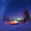 Winter Camping At Night Diamond Painting