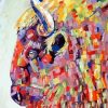 Abstract Colorful Bison Animal Diamond Painting