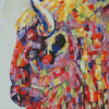 Abstract Colorful Bison Animal Diamond Painting