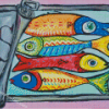 Abstract Sardines Box Diamond Painting