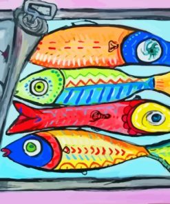 Abstract Sardines Box Diamond Painting