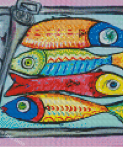 Abstract Sardines Box Diamond Painting