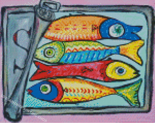 Abstract Sardines Box Diamond Painting