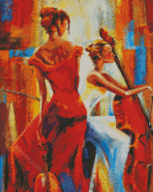 Abstract Women Musicians Diamond Painting