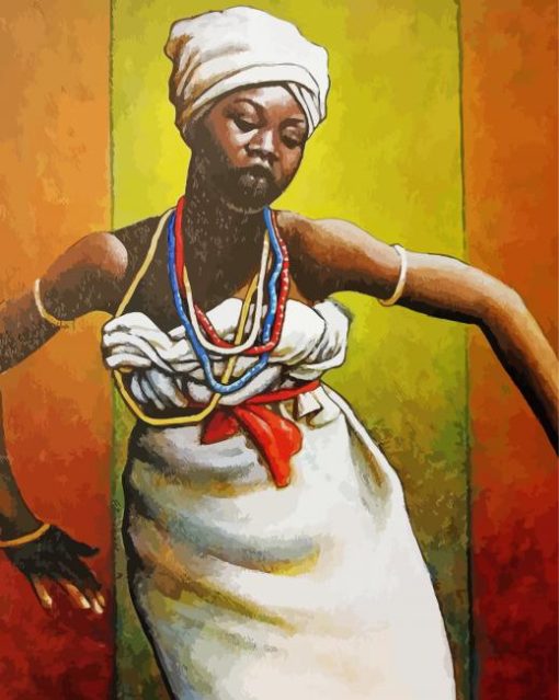 African Dancer Lady Art Diamond Painting