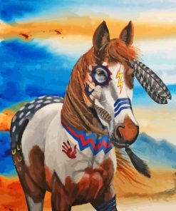 American Indian War Pony Art Diamond Painting