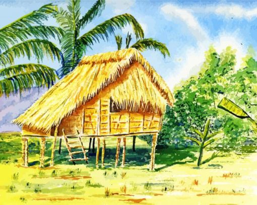 Aesthetic Nipa Hut Diamond Painting