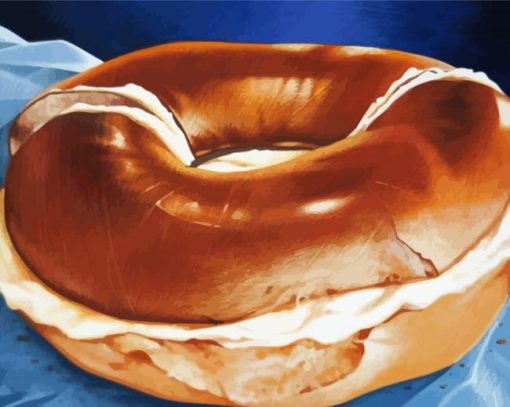 Bagel With Cream Cheese Diamond Painting