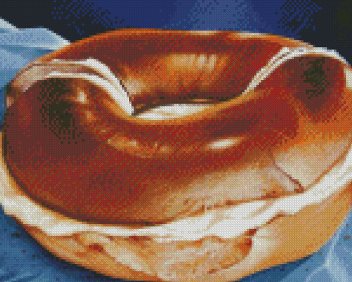 Bagel With Cream Cheese Diamond Painting