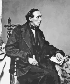 Black And White Hans Christian Andersen Diamond Painting