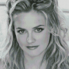 Black And White Alicia Silverstone Diamond Painting