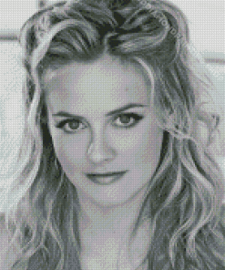 Black And White Alicia Silverstone Diamond Painting