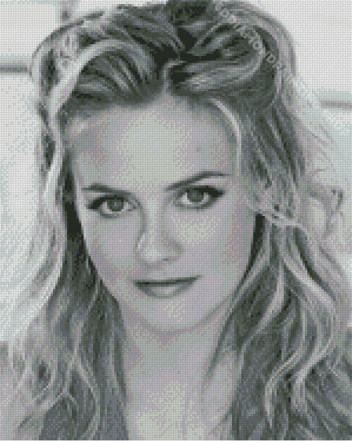 Black And White Alicia Silverstone Diamond Painting