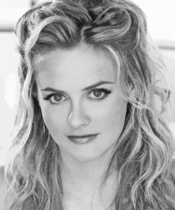 Black And White Alicia Silverstone Diamond Painting