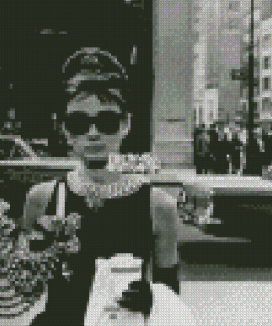 Black And White Holly Breakfast At Tiffanys Character Diamond Painting