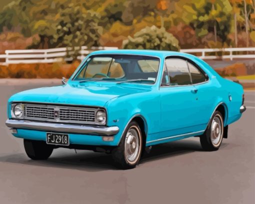 Blue Holden Monaro Car Diamond Painting