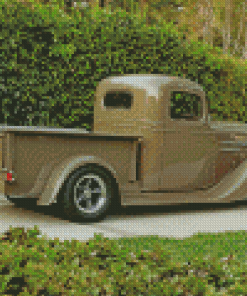 Brown 1936 Chevrolet Truck Diamond Painting