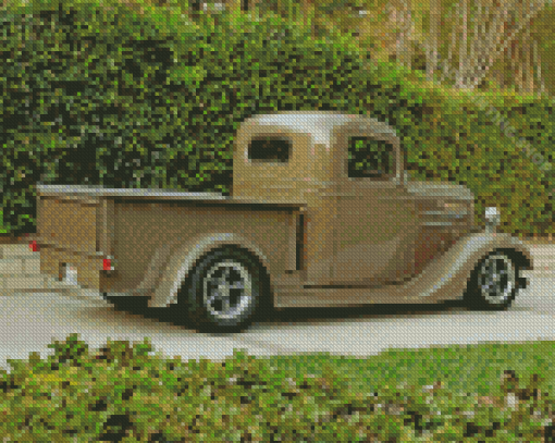 Brown 1936 Chevrolet Truck Diamond Painting