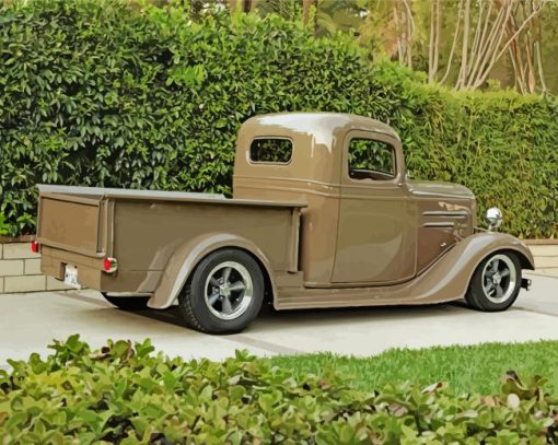 Brown 1936 Chevrolet Truck Diamond Painting