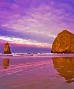 Cannon Beach Oregon Sunrise Diamond Painting