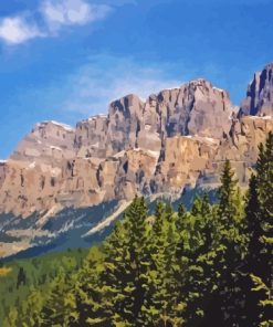 Castle Mountain Banff Landscape Diamond Painting