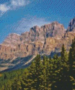 Castle Mountain Banff Landscape Diamond Painting