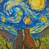 Cats Starry Night Diamond Painting