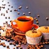 Coffee Cup And Muffins Diamond Painting