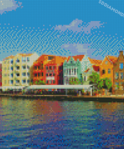 Colorful Buildings In Curacao Diamond Painting