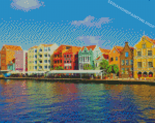 Colorful Buildings In Curacao Diamond Painting