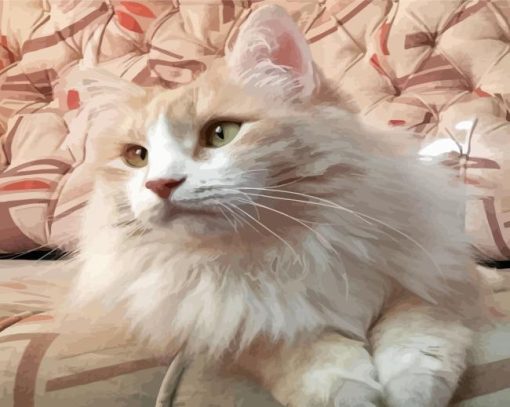 Cream Cat Diamond Painting