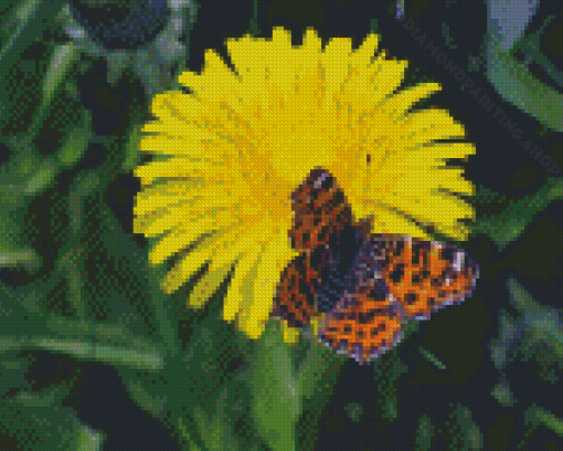 Dandelion And A Butterfly Diamond Painting