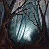 Dark Spooky Forest Diamond Painting