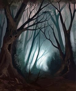 Dark Spooky Forest Diamond Painting