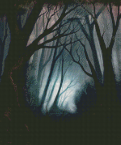 Dark Spooky Forest Diamond Painting