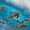 Dolphins In Wave Diamond Painting