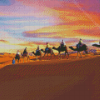 Dubai Desert Camels Riding Diamond Painting