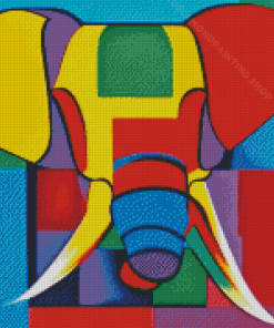 Elephant Colorful Art Diamond Painting