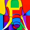 Elephant Colorful Art Diamond Painting