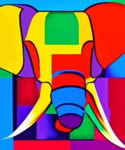 Elephant Colorful Art Diamond Painting