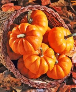 Fall Pumpkins Cornucopia Diamond Painting