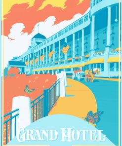 Grand Hotel Mackinac Poster Diamond Painting