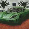 Green Koenigsegg Agera Car Diamond Painting