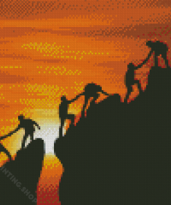 Helping Hands Silhouette Diamond Painting